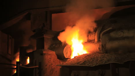 Industrial-fire-from-furnace.-Iron-and-steel-industry.-Industry-fire-flame